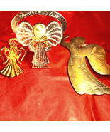 Beautiful VTG. lot of angels~gold Angel brooch w/rhinestones~925? Angel ... - £22.57 GBP