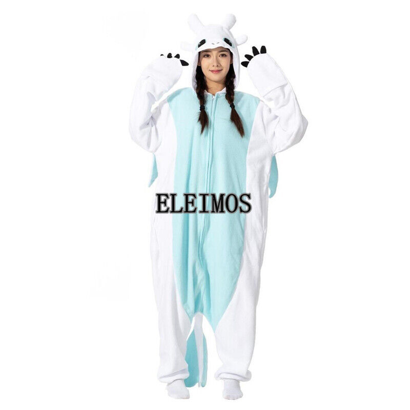 Adult Kids Cartoon Toothless Kigurumi Pajamas Animal Cosplay Halloween Costume