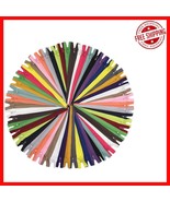 50pcs 22 Inch Nylon Coil Zippers - 20 Colors Pack for Creative Sewing Pr... - $37.17 CAD
