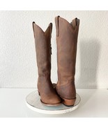 Lane PLAIN JANE  Womens Cowboy Boots 8 Brown Cowgirl Western Mid Calf Tall Zip - $207.90