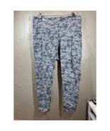 Calia By Carrie Underwood Black Gray Marble Camo Cropped Leggings Waist 36 - $27.45