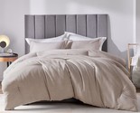 King Size Comforter Set - 3 Pieces Warm Taupe Soft Luxury Cationic Dyein... - $92.99