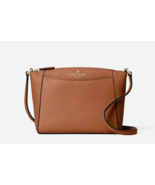 New Kate Spade Monica Pebbled Leather Crossbody Warm Gingerbread with Du... - $1,737.87 MXN