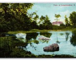 View of Boat on Pond Longmeadow Rhode Island RI UNP DB Postcard N24 - $3.91