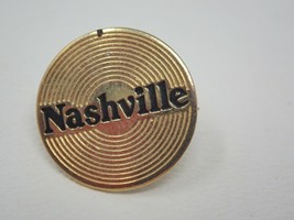 Pin Nashville Record Album Vintage Gold Colored  - £7.42 GBP
