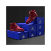 Mens Tayno Modern Chukka Boot Micro Suede Soft Comfortable Cushion Troupe Wine image 10
