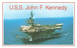 U.S.S. John F Kennedy Americas Mightiest Warship Photo Postcard E45 - £2.22 GBP