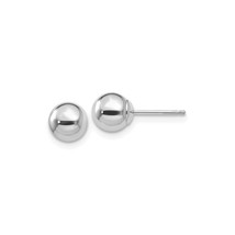 Finest Gold 6 mm 14K White Gold Polished Ball Post Earrings, Pair - $120.64 CAD