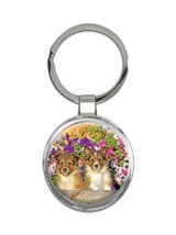 Collie Flowers : Gift Keychain Dog Puppy Pet Animal Cute Canine Pets Dogs - £6.38 GBP
