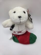 Vintage Coca-Cola Polar Bear in Stocking Christmas Tree Ornament 1995 wi... - $5.20
