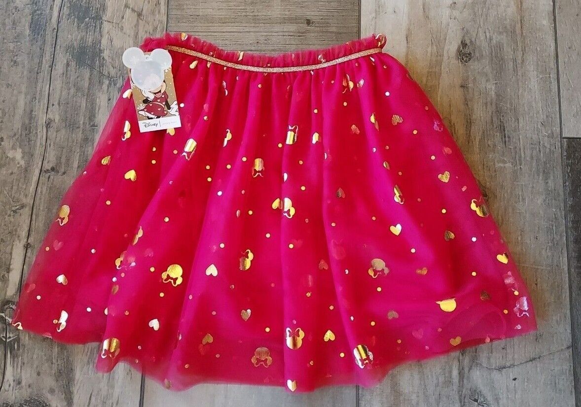 Disney's Minnie Mouse 6X Girl Jumping Beans Tiered Tutu $28 Red Gold NEW - $11.88