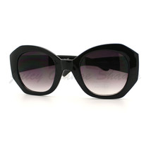Womens Sunglasses Oversized Unique Diamond Cut Frame High Fashion Eyewear - £8.13 GBP