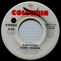 Chicago - Harry Truman [7&quot; 45 rpm Promo] / 1975 Columbia 3-10092 - £5.37 GBP