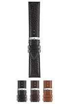Morellato Genuine Leather Watch Strap - Black - 20mm - Chrome-plated Stainless S - £17.25 GBP