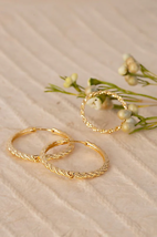 Twine ring and earring set - £18.86 GBP