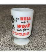 Vintage Las Vegas Casinos Milk Glass Pedestal Mug 4.75” Slot Dice Cards - €13,72 EUR