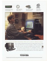 1996 Toshiba Infinia with Intouch Print Ad Computer technology 8.5&quot; x 11&quot; - £15.85 GBP