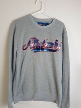 Akademiks Jeanius Level Products Grey Sweatshirt Blue Plaid Logo Mens XL - $476.44 MXN