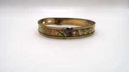 Antique Victorian 1883 12k Gold Filled Bracelet 7&quot; x 10mm - £38.38 GBP