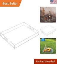 Classic Clear Acrylic Tray with Handles - Ideal for Coffee, Appetizers, ... - $39.00