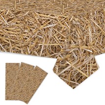 3 Pcs Straw Tablecover 105 X 54 Inch Farm Hay Table Cover Western Birthday Theme - £18.89 GBP