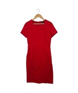 Brooks Brothers Sheath Dress Womens 8 Red Short Sleeve Classic Work Career - $39.59