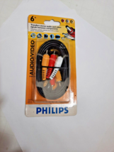 New Old Stock Philips Audio Video Cable 6 Ft PH61106 - $5.45