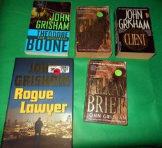 Lot of 5 Books John Grisham Vintage Paperback Pelican Brief Client Rogue Lawyer - £12.37 GBP
