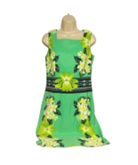 Dressbarn Shift Dress Size 10 Green Floral Sleeveless Square Neck Zip Up - $40.74 CAD