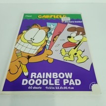 Drawing Doodle Pad With Stickers Rainbow 60 Sheet Mead Garfield And Odie... - £18.19 GBP