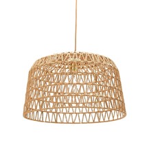Creative Co-Op Open Weave Metal and Paper Rope Ceiling Light, Natural and Brushe - £118.68 GBP