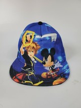 Disney Kingdom Hearts Sublimation Snapback Hat Sora Mickey Mouse Blue NWOT - £15.34 GBP