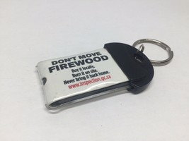 Canadian Government Special Message Key Ring Firewood Keychain Ancien Porte-Clés - £6.16 GBP
