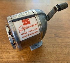 Vintage Boston KS Pencil Sharpener Stephenson School Supply Lincoln Omaha - £23.88 GBP