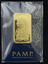 Gold Bar 31.10 Grams PAMP Suisse 1 Ounce Fine Gold 999.9 In Sealed Assay - £1,649.76 GBP