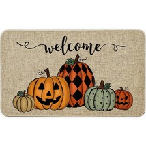 Halloween Area Rug Doormat Pumpkin Welcome Decorative Floor Mat Non Slip Rubber  - £19.69 GBP