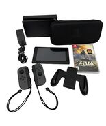 Nintendo Switch 32GB HAC-001 Console Bundle Gray Joy-Con + Zelda BOTW - $230.17