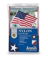 Annin 002450R Nylon USA Patriotic Flag with Embroidered Stars, 3 ft. x 5... - £36.93 GBP