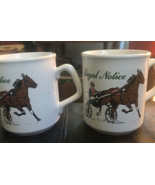 2 Harness Racing Greenwood Mohawk Raceway Vintage 1984 Coffee Mugs Legal... - $25.93 CAD