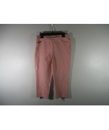Isaac Mizrahi LIVE! Pink 24/7 stretch crop pants with back slit hem Size... - $165.40 MXN