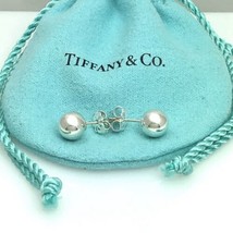 Tiffany &amp; Co HardWear Bead Ball Earrings 8mm in Sterling Silver AUTHENTIC - £211.60 GBP