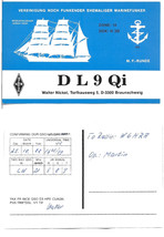 1988 QSL Card Amateur Radio Clubstation GORCH FOCK German Navy Vintage Postcards - £12.01 GBP