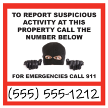 Report Suspicious Activity Phone Number Write On Stickers / 6 Pack + FRE... - £4.59 GBP