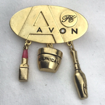 Avon Award Pin Dangle Brooch Presidents Club Enamel Jeweled 2003 Congratulations - $11.94