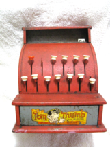 Vintage Collectible TOM THUMB Toy Metal Cash Register &amp; Vintage Play Money-Kids! - £23.91 GBP