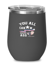 Funny Wine Glass. You All Can Kiss My Ass. Black-WG  - £20.38 GBP