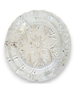 Vintage Bohemia Czech Crystal Ashtray 5&quot; MCM Heavy Cut Glass Starburst P... - €13,14 EUR