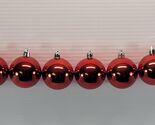 P) Set of 10 Glossy Red Shatter Resistant Plastic Christmas Tree Ornamen... - $14.84