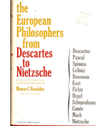 The European Philosophers From Descartes To Nietzsche (1960 Monroe C. Be... - $4.90