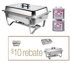 Free Ship New Stainless Folding Chafing  Dish Set Chafer Warmer Catering 8 Qt - $125.37